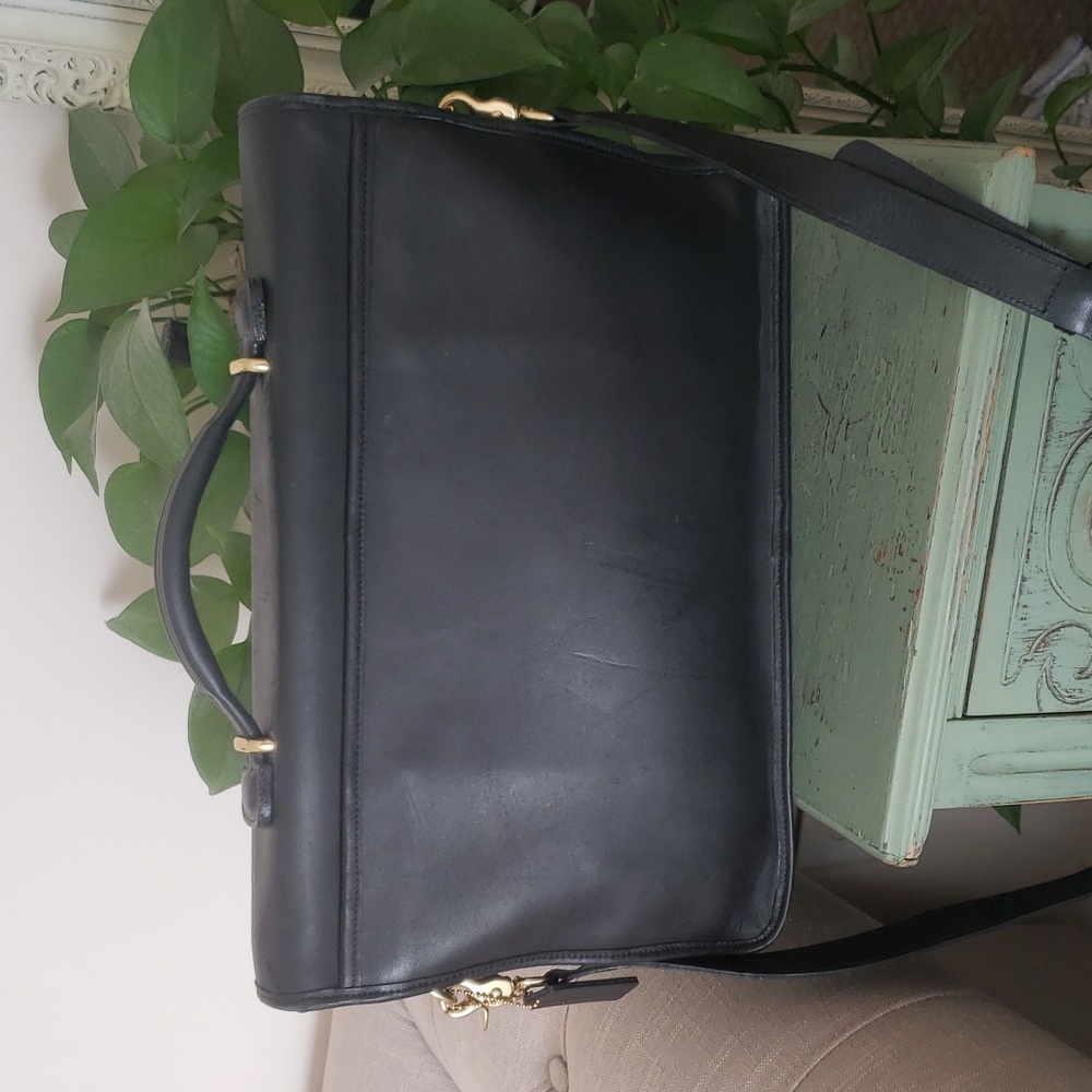 Coach Black Leather Satchel - Picture 4 of 7